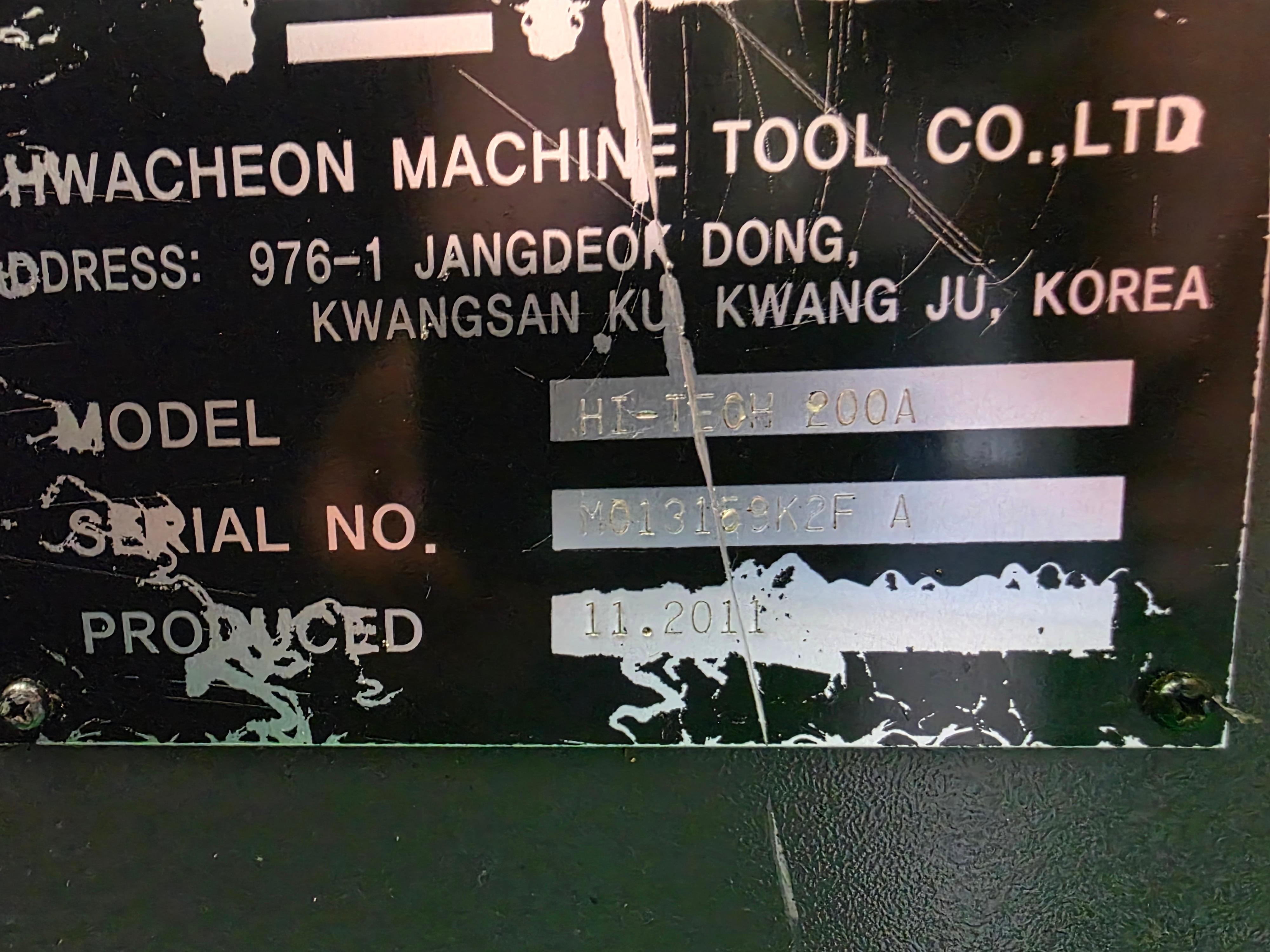 8" CNC LATHE HI-TECH 200A 2011