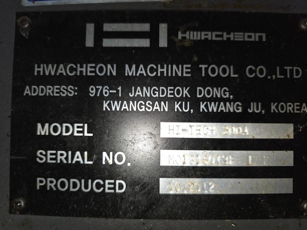 HI-TECH 200A 8"CNC LATHE, WHACHEON